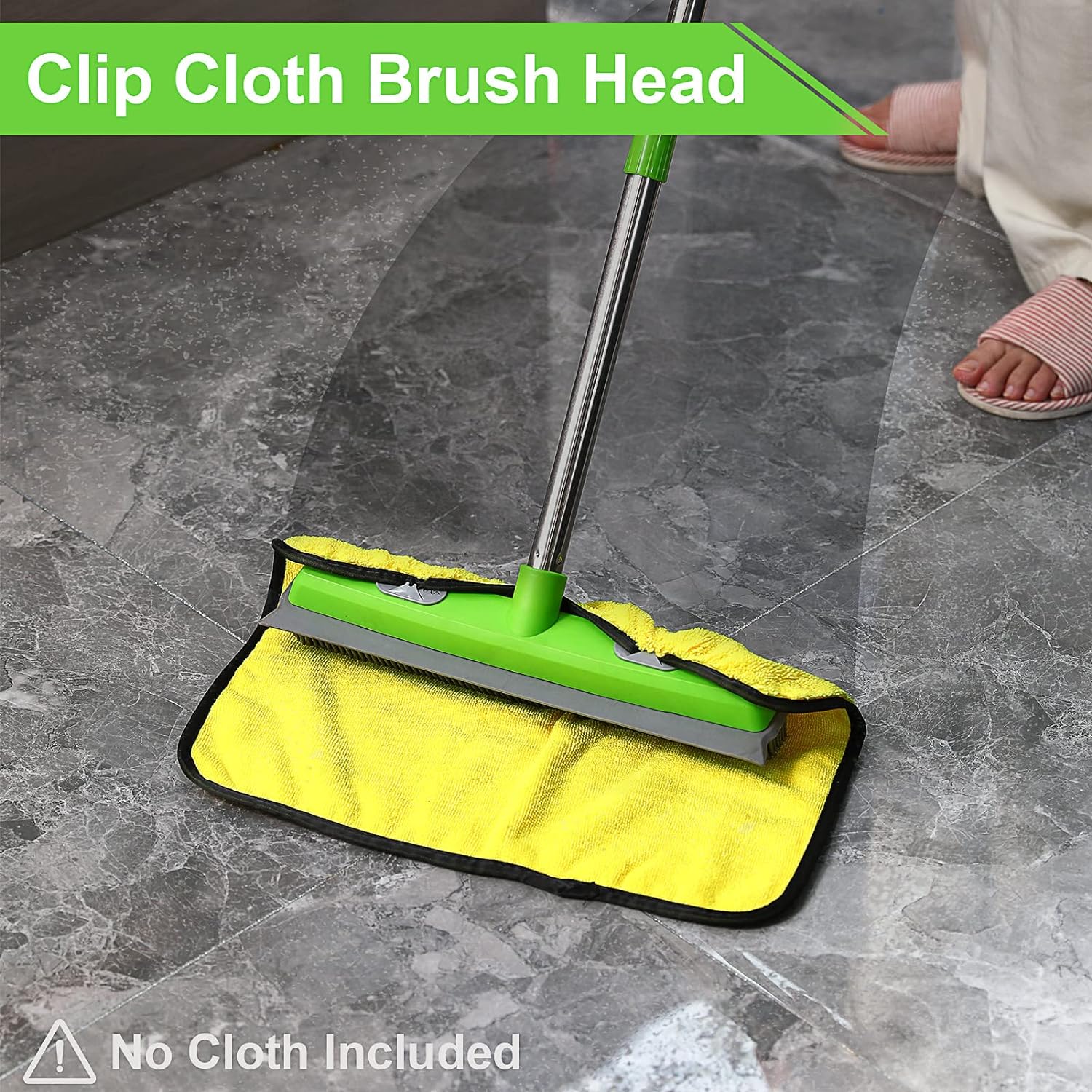 Rubber Broom with Squeegee for Carpet Pet Hair Remover,57 Inch Long Handled Fur Remover Rake,Portable Detailing Lint Brush,Pet Removal Fluff Carpet, Hardwood Floor, Tile